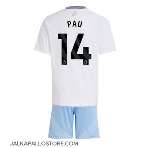 Aston Villa Pau Torres #14 Vieraspaita Lapsille 2024-25 Lyhythihainen (+ shortsit)